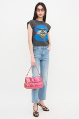 Fendi Metallic Leather Mini Chef Bag