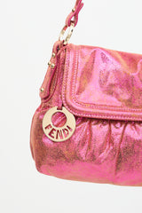 Fendi Metallic Leather Mini Chef Bag