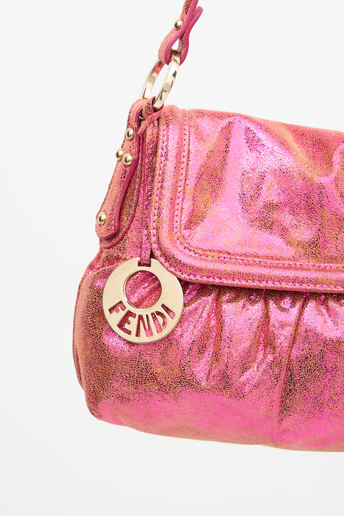 Fendi Metallic Leather Mini Chef Bag