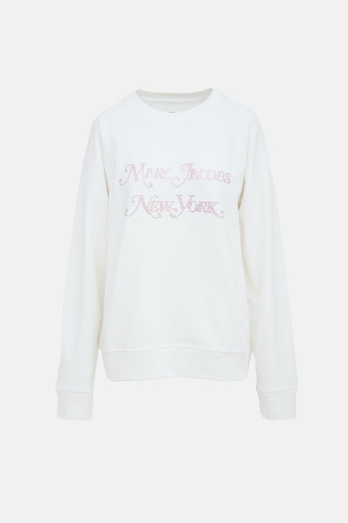 Marc Jacobs Rhinestone Logo Sweatshirt