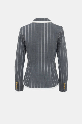 Smythe Striped One Button Blazer