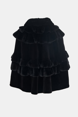 VSP Archive Fur Ruffled Cape