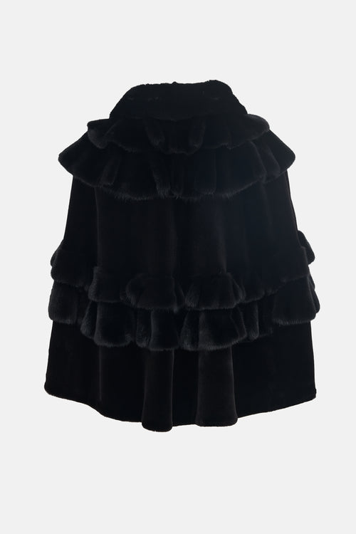 VSP Archive Fur Ruffled Cape