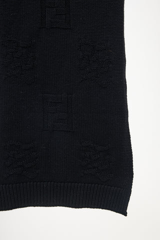 Fendi Wool FF Intarsia Scarf