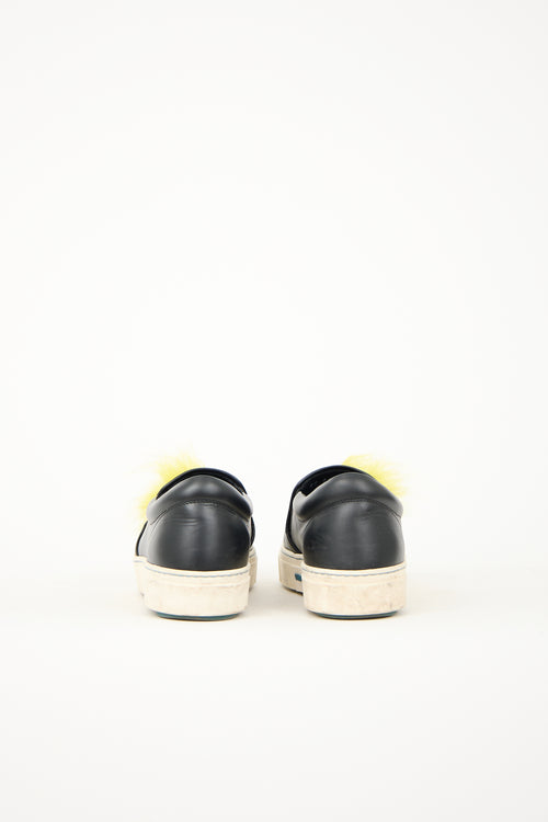 Leather Monster Bag Eye Sneaker