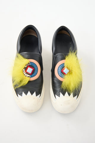 Leather Monster Bag Eye Sneaker