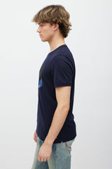 Fendi Navy & Blue Rhinestone Monster  T-Shirt