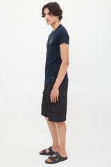 Fendi Navy Cotton Embellished Monster T-Shirt