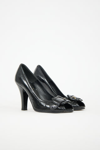 Fendi Patent Leather Buckle Pump