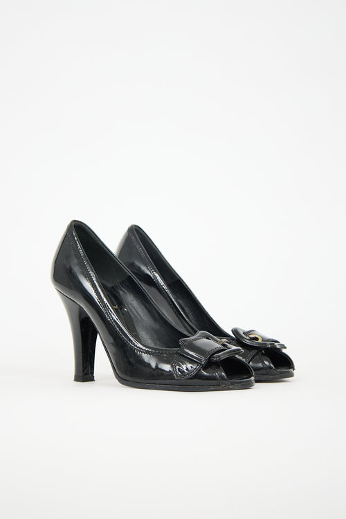 Fendi Patent Leather Buckle Pump