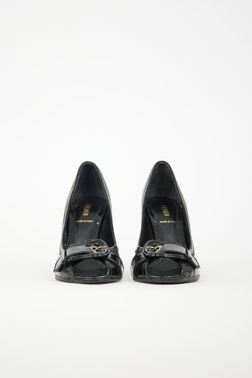 Fendi Patent Leather Buckle Pump
