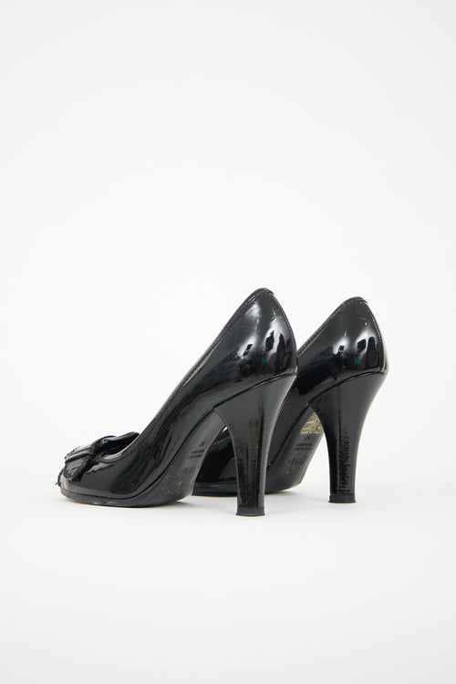 Fendi Patent Leather Buckle Pump