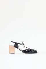 Fendi Patent T-Strap Sandal