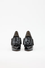 Fendi Patent Fold Over Pump