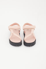 Fendi Pink & Black Zucca Strappy Sandal