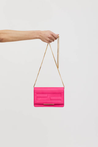 Fendi Leather Tube Wallet On Chain