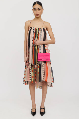 Fendi Leather Tube Wallet On Chain