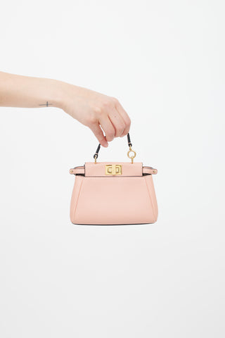 Fendi Pink Micro Peek A Boo Crossbody Bag