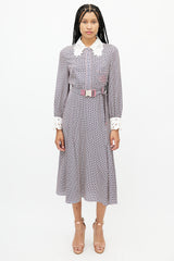Fendi Pink & Multicolour Belted Dress