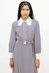 Fendi Pink & Multicolour Belted Dress