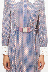 Fendi Pink & Multicolour Belted Dress
