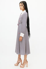 Fendi Pink & Multicolour Belted Dress