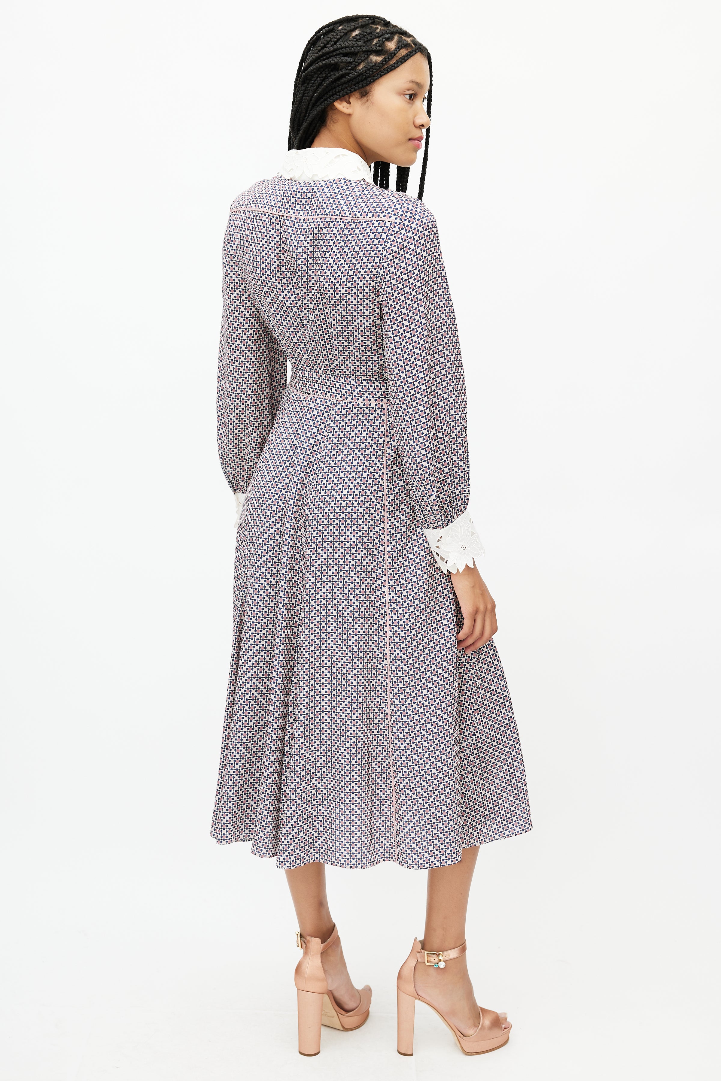 pink fendi dress Fendi // Pink & Multicolour Belted Dress – VSP Consignment