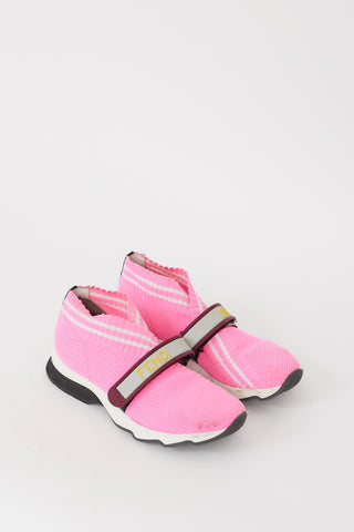 Fendi Pink & Multicolour Mesh Rockoko Sneaker