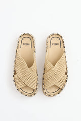Fendi Raffia 'Forever Fendi' Slide