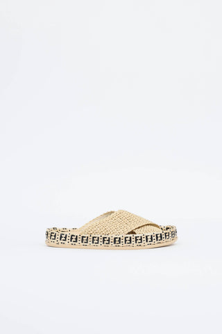 Fendi Raffia 'Forever Fendi' Slide