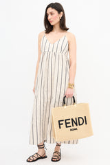 Fendi Raffia Large Sunshine Tote Bag