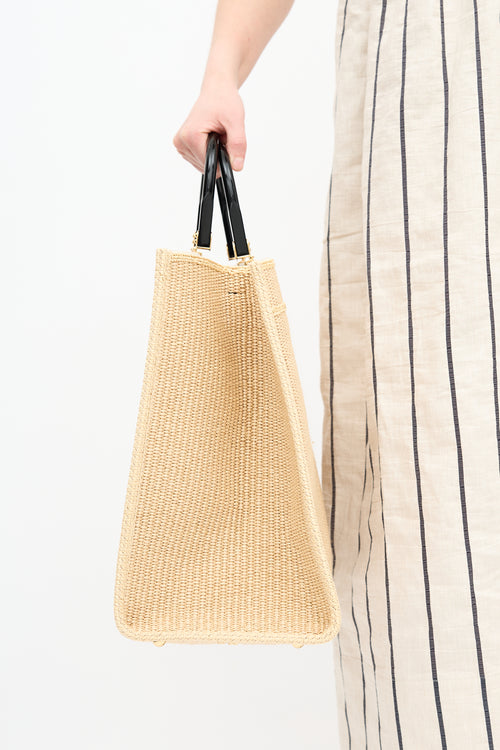 Fendi Raffia Large Sunshine Tote Bag