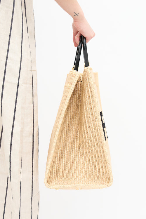 Fendi Raffia Large Sunshine Tote Bag