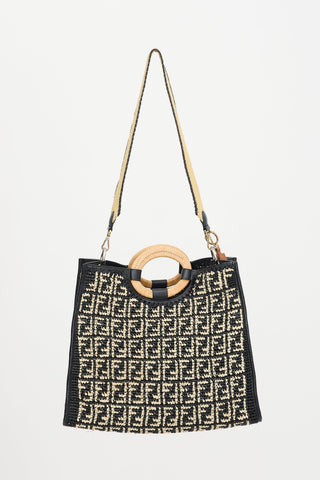 Fendi Raffia Large Runaway Tote Bag