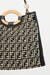 Fendi Raffia Large Runaway Tote Bag