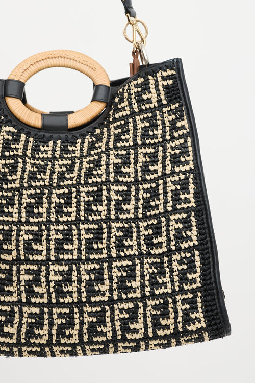 Fendi Raffia Large Runaway Tote Bag