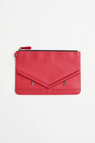 Fendi Leather Monster Eyes Pouch