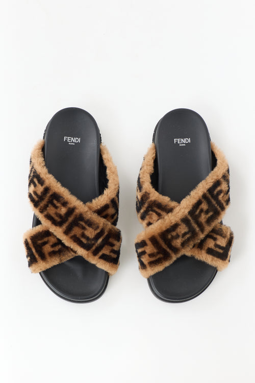 Fendi Shearling Forever Fendi Slide