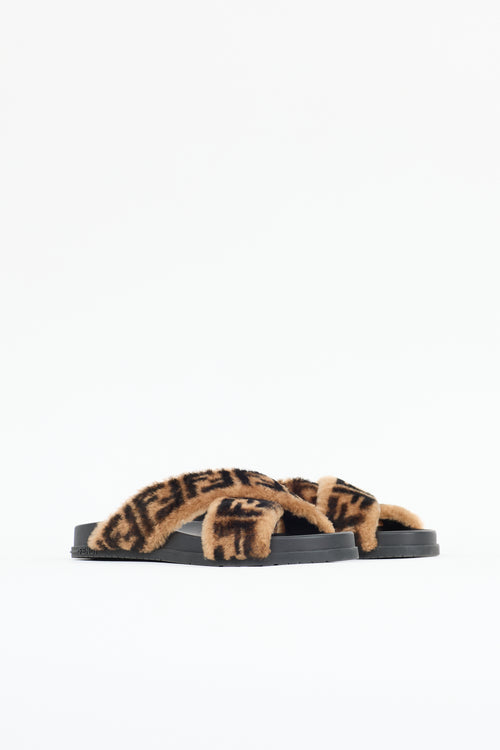 Fendi Shearling Forever Fendi Slide