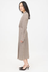 Fendi Silk Printed FF Midi Dress