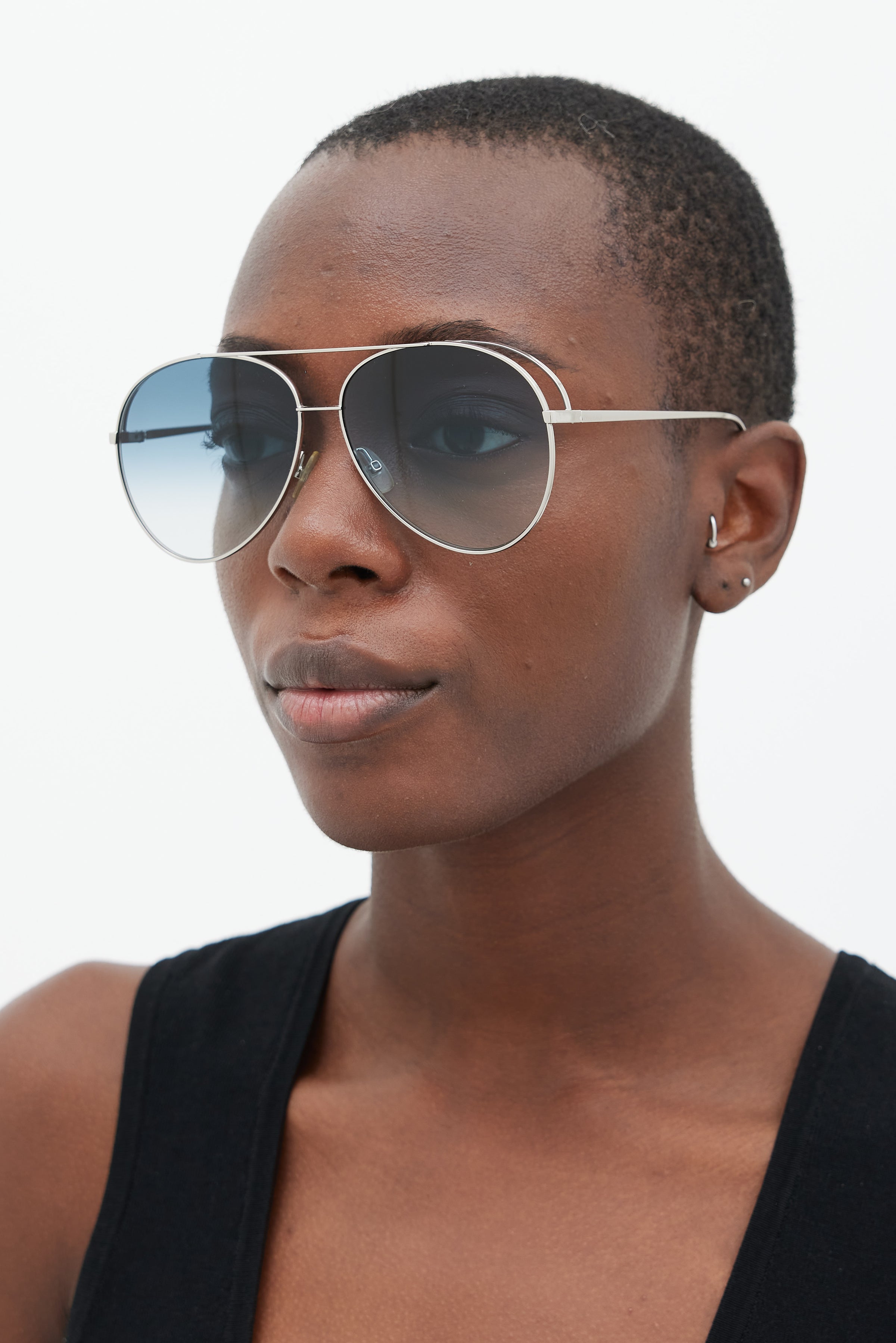Fendi // Silver FF 0286/S Aviator Sunglasses VSP Consignment Fendi // Silver FF 0286/S Aviator Sunglasses VSP Consignment