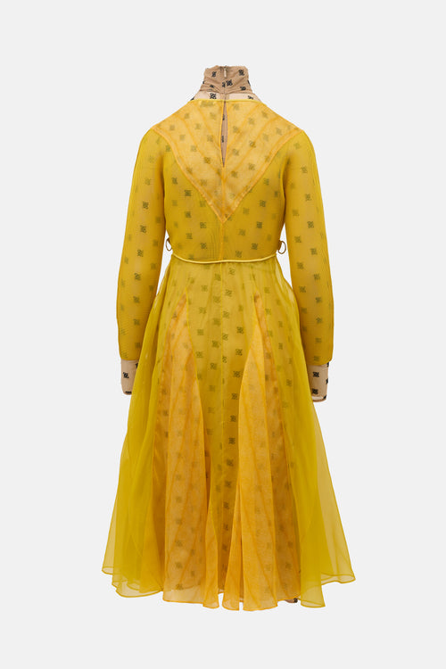 Fendi FW 2019 Spliced Monogram Dress