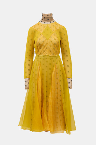 Fendi FW 2019 Spliced Monogram Dress