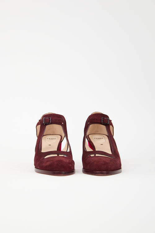 Fendi Suede Cutout Heel