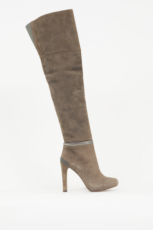 Fendi Suede Over The Knee Boot
