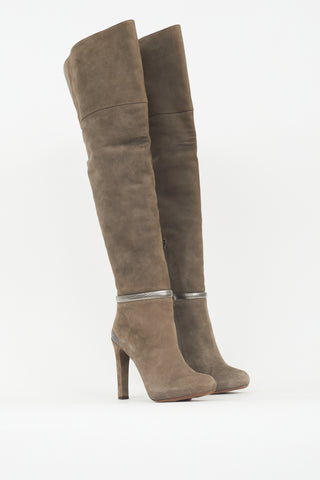 Fendi Suede Over The Knee Boot