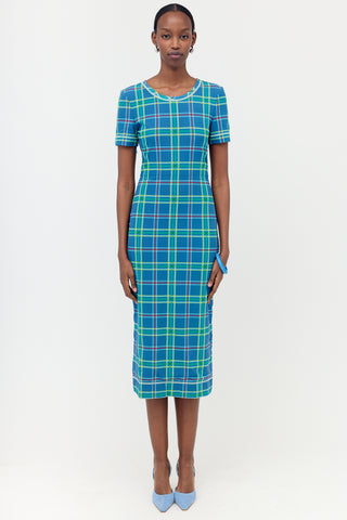 Fendi Mesh Plaid Dress