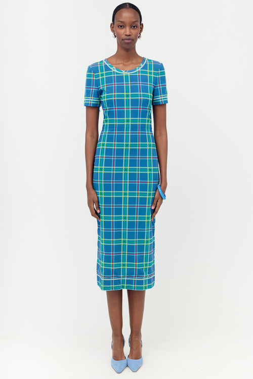 Fendi Mesh Plaid Dress