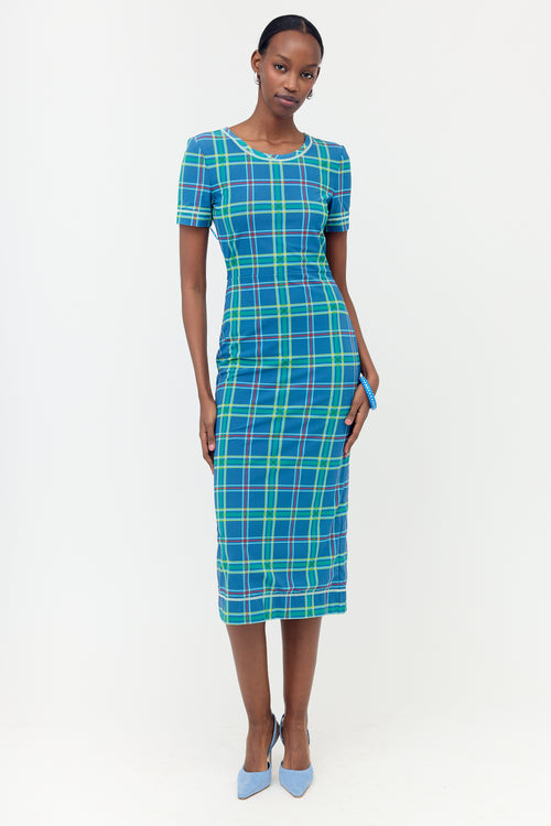 Fendi Mesh Plaid Dress