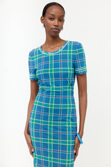 Fendi Mesh Plaid Dress